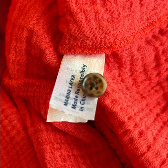 Marine Layer Vibrant Coral Midi Dress - Picture 5 of 8